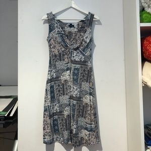 Tom Tailor Blue Print Twist Dress